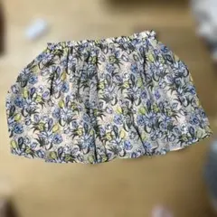 花柄 フレアスカート ミニ丈 ウエストゴムのサムネイル