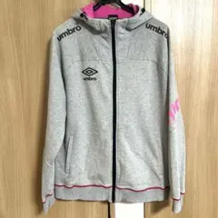 希少XO アンブロ ジップパーカー ネイビー ゆるだぼ 刺繍ロゴ Y2K 万能着