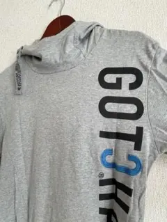 GOTCHA グレー フード付き長袖Tシャツ　X.LARGE