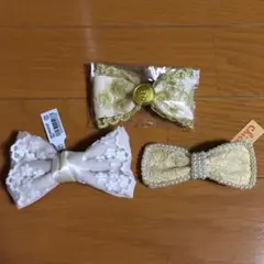 リボン バレッタ3点セット