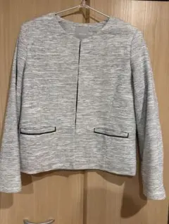 LEPSIM ノーカラージャケット グレー系