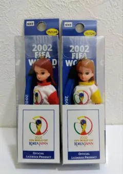2002サッカーFIFAワールドカップ　りかちゃん　ストラップ　キーホルダー　Ｂ FIFA ワールドカップ リカちゃん ミニリカちゃん 人形 フィギュア