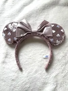 ディズニーカチューシャ　ピンクスパンコール