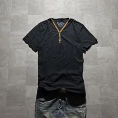 00s archive grunge henley brown tee y2k - メルカリ