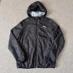 PUMA フード付き ブラック ウィンドブレーカー　レディース