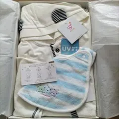 赤ちゃんの城 UVカット ポンチョ スタイ セット