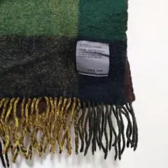 NIKO AND... チェック柄マフラー イエロー グリーン系