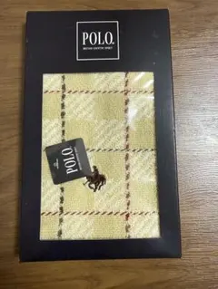 【新品】POLO チェック柄 ハンカチ イエロー系