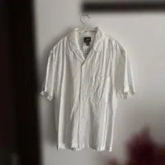 H&M ストライプ 半袖シャツ ホワイト Sサイズのサムネイル