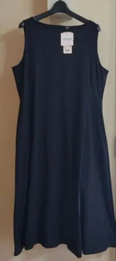 ユニクロウルトラストレッチエアリズムワンピースノースリーブ黒