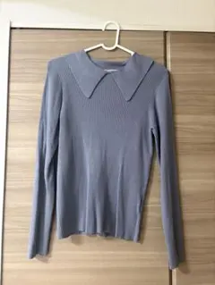 ROPÉ PICNIC リブ編み長袖ニット 38 ブルー