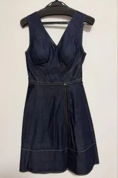 美品 VELIQUE ダークデニム Vネックワンピース Sサイズ