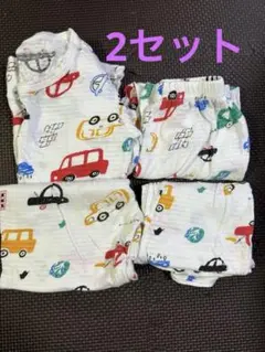 車柄の長袖 薄手 パジャマセット 120