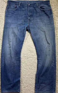 リーバイス501デニムパンツ大ロゴ極太ワイドw40Eアメリカ古着　ヒゲ　ハチノス