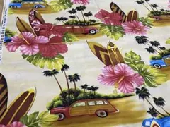 ꕤ︎︎ハイビスカスꕤ︎︎ウッドワゴンꕤ︎︎サーフボードꕤ︎︎モンステラꕤ︎︎USA生地ꕤ︎︎