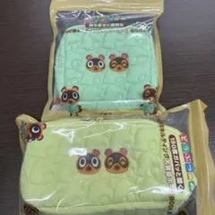 【新品】あつ森 キルティングポーチ 2点セット あつまれどうぶつの森 あつ森 キルティング ポーチ 2点セット ファミマ