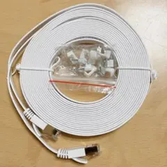 高速CAT 6ケーブル⭐️LANケーブル LEKVKM 9M ホワイト