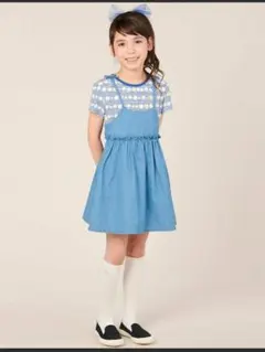 マザウェイズ キャミソール デニムジャンパースカート 130 120