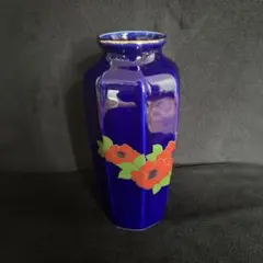 伊豆大島 花瓶 青 椿 椿の花焼き