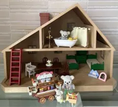 シルバニア　デラックスハウス　初期　人形　家具ワゴンおまとめ