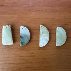 印 月型 翡翠ペンダントトップ チャーム天然石アクセサリーネックレスハンドメイド