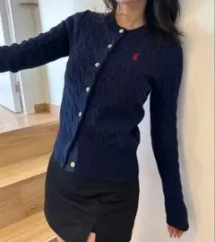 Polo Ralph Lauren ケーブルニットカーディガン ネイビー