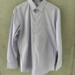 UNIQLO スリムフィット 長袖シャツ XL 紫系チェック