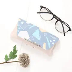 【bir】ちょうどいい★ セミハード シンプル眼鏡ケース 北欧柄 バードアイ