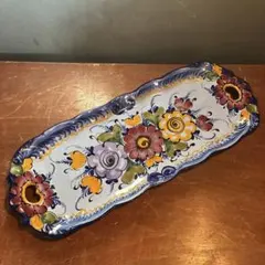 大皿 ブドウ装飾の陶器 仕切りプレート - メルカリ