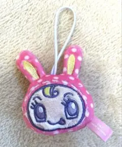 メゾピアノ フェイスマスコット　ベリエちゃん　ピンク　ナルミヤ　水玉