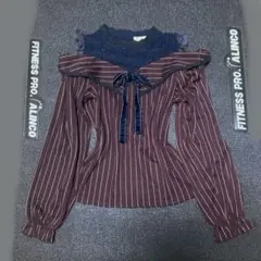 オープンショルダートップス　オフショル　姫ギャル　リボン　フェアリーグランジ