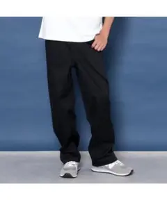 新品未使用グラソスGLAZOS ストレッチツイル　バギーパンツワイド150黒