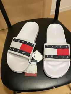 美品 TOMMY HILFIGER サンダル ホワイト 26cm - メルカリ