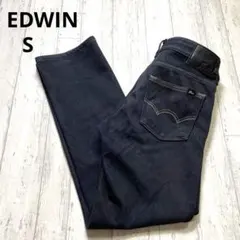 EDWIN JERSEYS ダークブルー ストレートデニム パンツ S