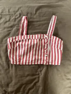 Forever 21 赤と白ストライプ ビスチェ Sサイズ