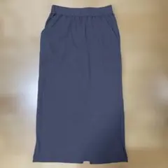 AMERICAN HOLIC リブタイトスカート ブルーグレー M ウエストゴム