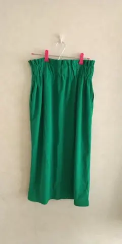 新品　Linoluce 　ナロースカート　グリーン　sizeL