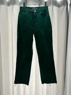 ZARA グリーン デニムパンツ ストレート
