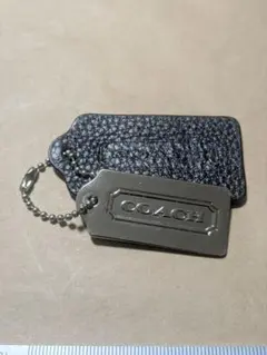 COACH ブラックレザー キーホルダー