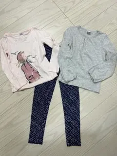 プチバトー　カットソー、カルソン　3点セット