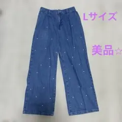 一回使用美品⭐︎デニムパンツ　L ハニーズ購入