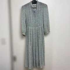 ユニクロ　Joy of Print シフォンプリーツワンピース　7分袖