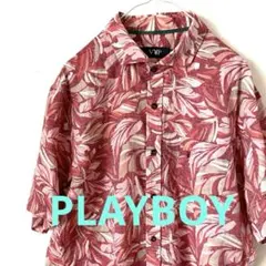 PLAYBOY VIPプレイボーイ ヴィーアイピー半袖アロハシャツ ボタニカル柄のサムネイル