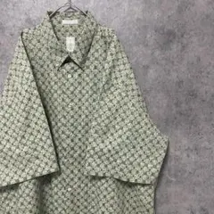 90s vintage 半袖　柄シャツ　綿　メンズXL 古着　個性派　奇抜