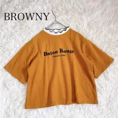ブラウニー　Tシャツ 半袖　クロップド丈　フリル　フリーサイズ　コットンのサムネイル