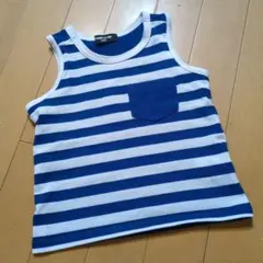コムサイズム　100A タンクトップ　ボーダー