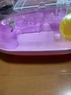 ハムスター用ケージ ピンク 給水器 回し車付きのサムネイル
