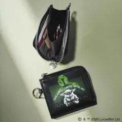 smart 11月 マンダロリアン＆ グローグーデザイン キーリング付きミニ財布