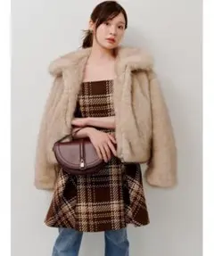 SNIDEL【WEB限定】スナイデル ロービングチェックミニワンピース