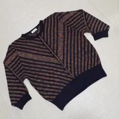 七分袖 ニット レディース 日本製 レトロ